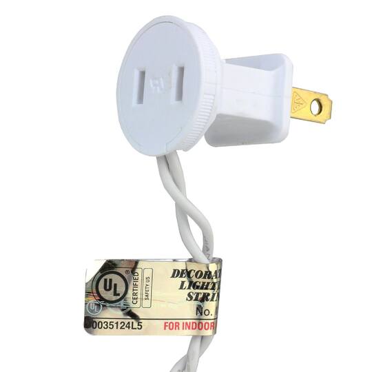 50ct. LED Wide Angle Christmas String Lights with White Wire